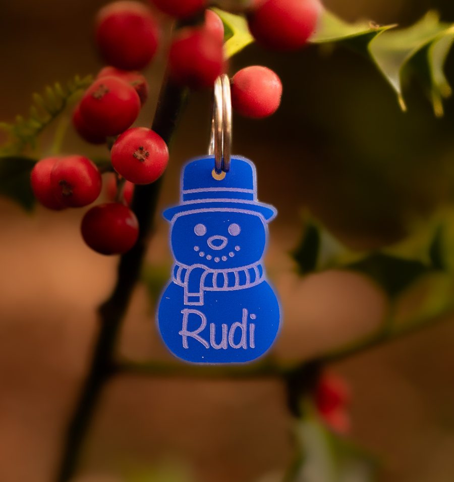 Christmas Hundemarke 'Snowman'