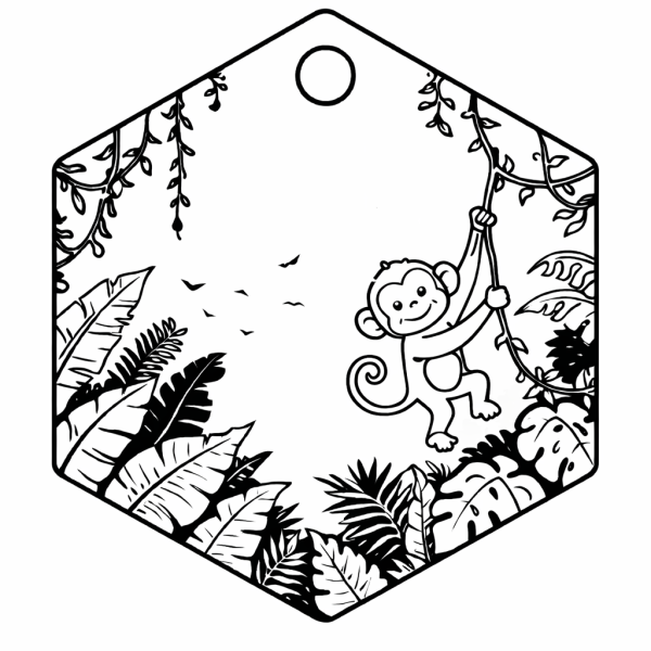 Hundemarke 'Dschungel'