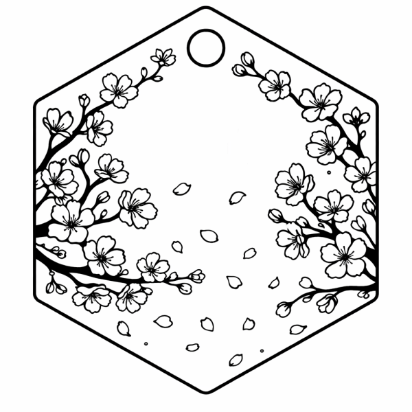 Hundemarke 'Kirschblüten'