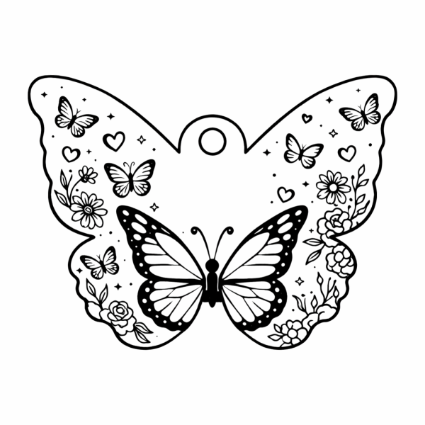 Hundemarke 'Schmetterlinge'